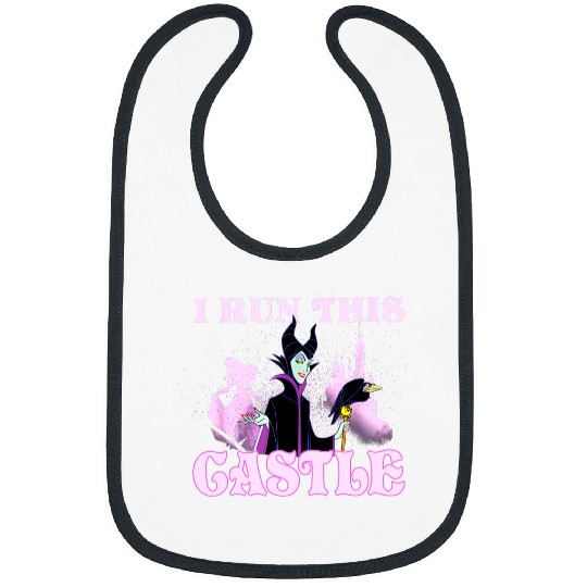 Disney Sleeping Beauty Maleficent I Run This Castle Portrait Bibs