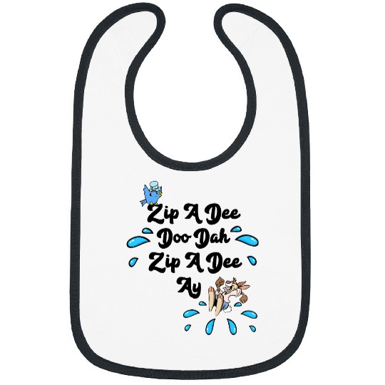 Disney Splash Mountain Zip A Dee Doo Dah Vintage Bibs, Magic Kingdom WDW Holiday Bibs