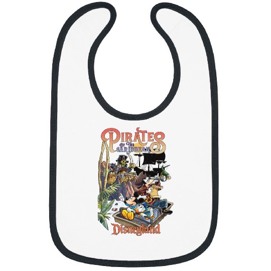 Vintage Pirates Of The Caribbean Bibs, Disney Family Vacation Bibs, Mickey Caribbean Bibs, Disneyland Bibs, WDW Bibs 2023