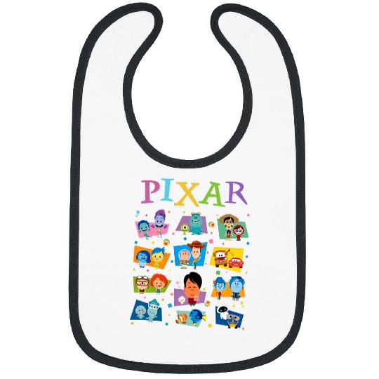 Disney Pixar Movie Icons Bibs, Pixar Pier Bibs, Disney Matching Family Vacation Bibs, Disneyland Bibs