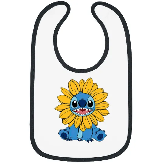 Disney Stitch Sunflower Bibs, Disney Stitch Bibs, Family Vacation Bibs, Sunflower, Disney Trip Bibs