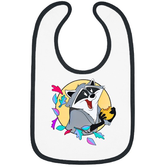 Disney Pocahontas Cute Meeko With Biscuits Retro Bibs