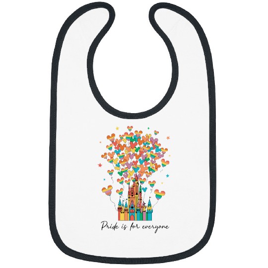 Disney Pride 2023 Bibs, Disney Castle Rainbow Gays Day Bibs