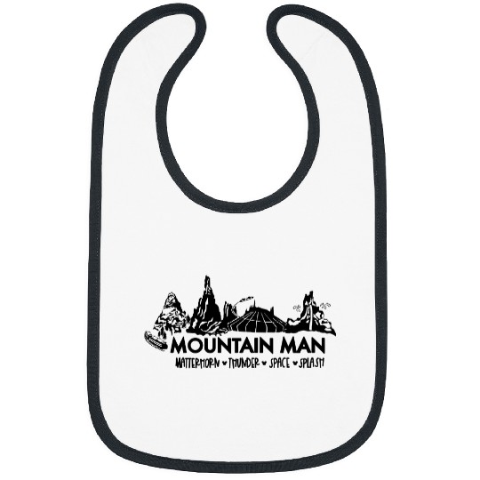 Disney mountain man Bibs, DISNEYLAND Bibs, splash mountain, space mountain , Matterhorn Bibs