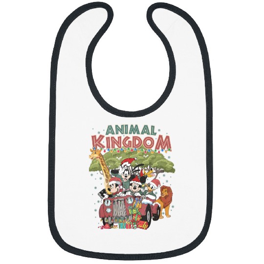 Comfort Colors Retro Disney Animal Kingdom Christmas Bibs, Mickey and Friends Christmas Bibs, Disneyland Xmas Vintage, Safari Christmas