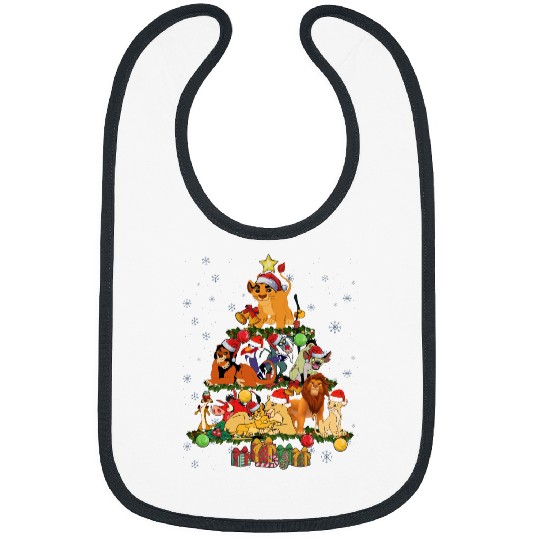 Lion King Characters Christmas Tree Bibs, Disney Christmas Bibs