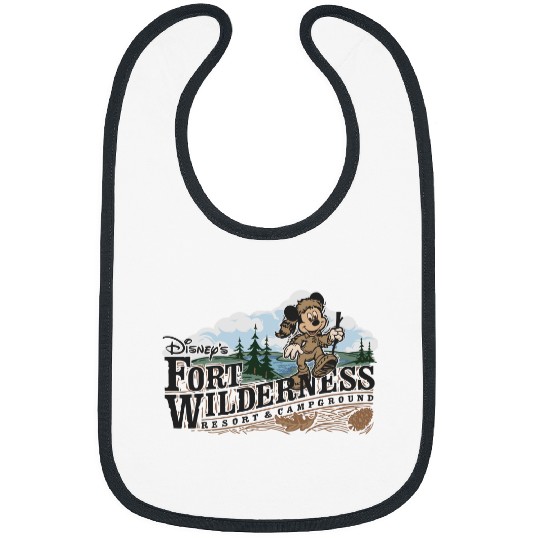 Fort Wilderness Mickey Bibs Vintage 80's Style Disney Resort Unisex Bibs