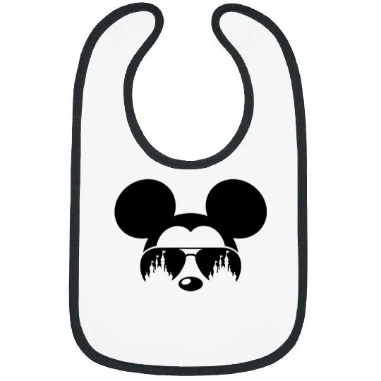 Mickey Mouse Sunglasses Bibs, Disney Castle Bibs