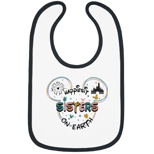 Disney Sisters Bibs, Happiest Sisters On The Earth Bibs