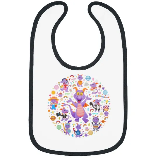 Disney Epcot Figment Bibs, Epcot Figment Bibs, Floral Epcot Bibs