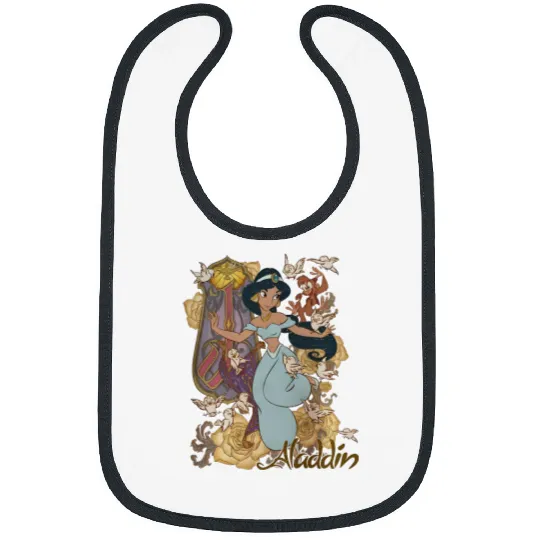 Vintage Princess Jasmine Alladin Bibs,Disney Character Bibs