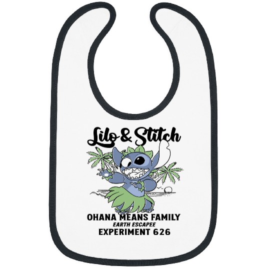 Disney Lilo Stitch Aloha Hawaii Bibs, Ohana Means Family Bibs