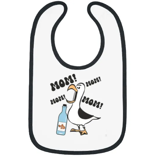 Nemo Seagull Mom Bibs, Disney Finding Nemo Bibs, Funny Nemo Bibs, Disney Mom Bibs