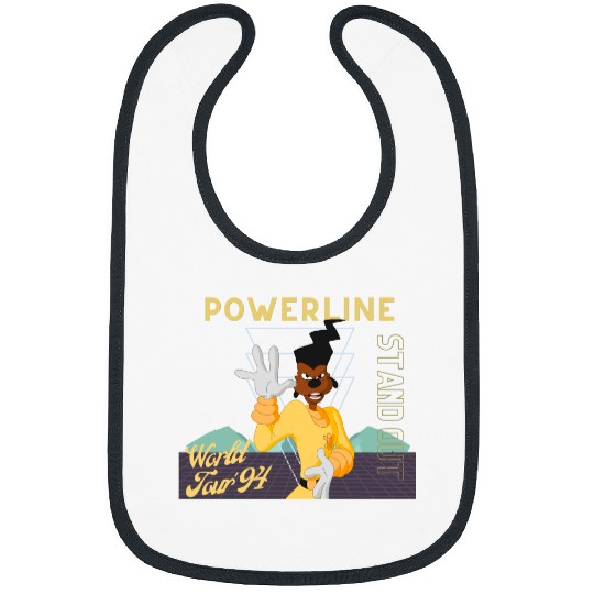 Disney Powerline World Tour 94 Bibs 4 | Disney Bibs | A Goofy Movie Bibs | Unisex | Anime Manga Vintage