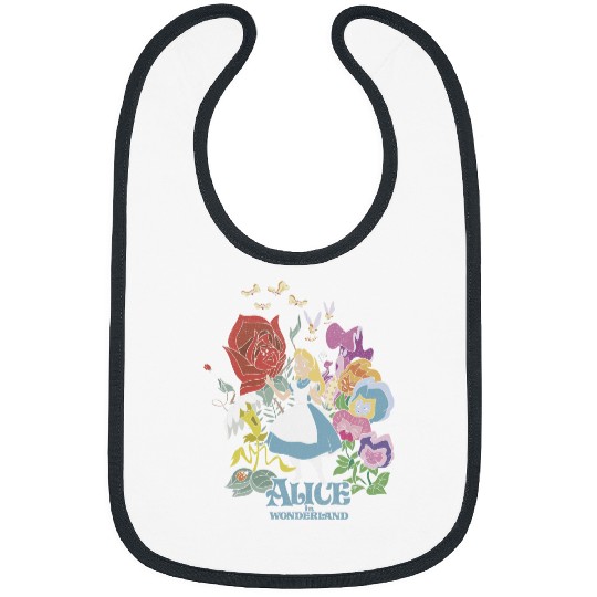 Disney Alice In Wonderland Walking Through The Flowers Bibs