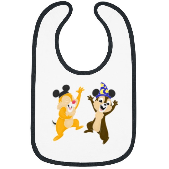 Chip and Dale Bibs, Disney travel Bibs, Chipmunks Bibs, Trip Bibs