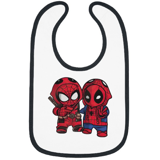 Marvel Spider-man And Deadpool Cosplay Cute Friends Unisex Bibs, Disneyland Family Vacation