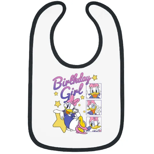Disney Daisy Duck Birthday Girl Bibs, Disney Daisy Birthday Bibs