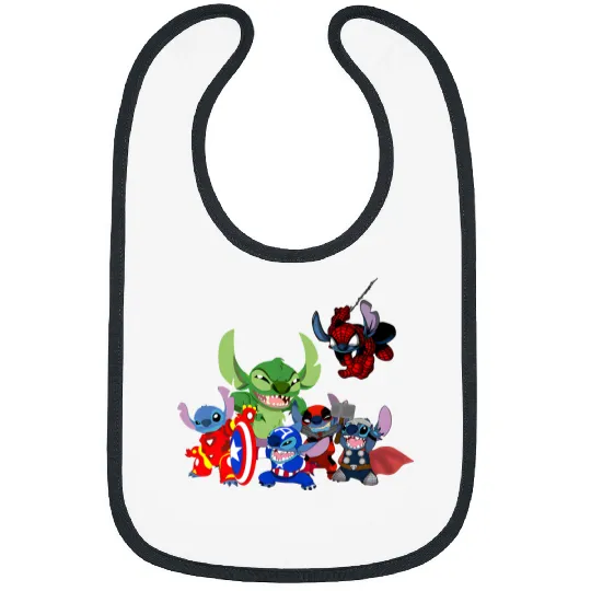 Stitch Avengers Marvel Deadpool Disneyland Bibs