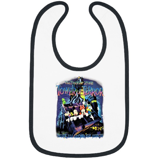 The Twilight Zone Tower Of Terror Color Bibs, Tower of Terror Ride Bibs, Disney Halloween Bibs, Vintage Disney Bibs