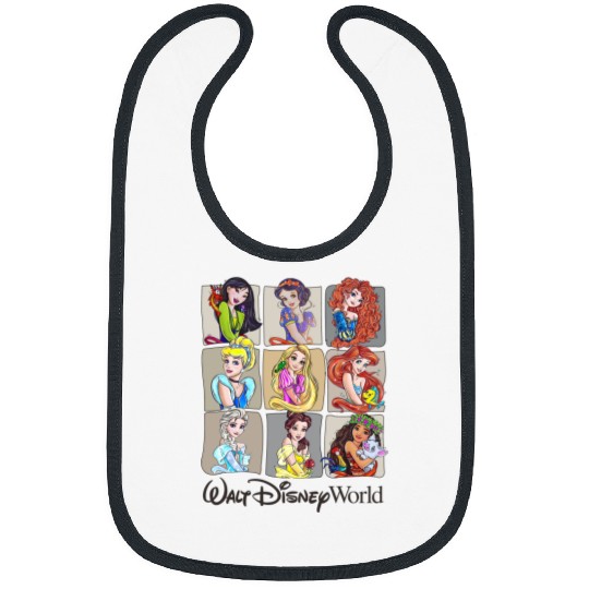 Disney Princess Bibs, Retro Princess Bibs