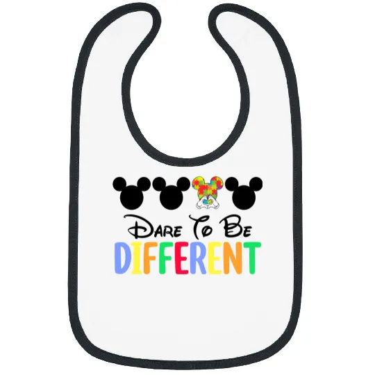 Autism Minnie Mouse Bibs, Disney Autism Mom Bibs, Mommy And Me Autism Awareness