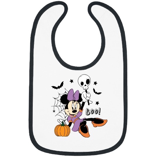 Bibs, Minnie Spooky Season, Minnie Mouse Halloween Bibs, Minnie Pumpkin Bibs, Disney Spooky Bibs