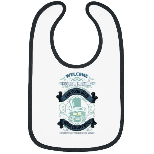 Haunted Mansion for Disneyland or Disneyworld, Hatbox Ghost Bibs