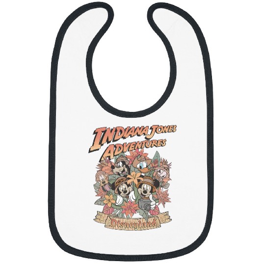 Retro Disney Indiana Jones Bibs,  Indiana Jones Adventure Bibs, Floral Mickey Safari Bibs, Animal Kingdom Bibs