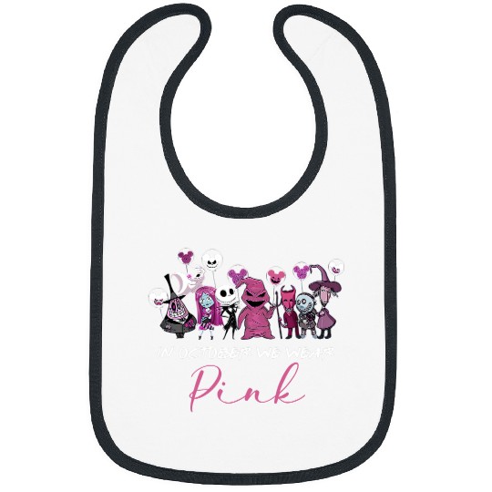Disney Halloween Bibs, In October We wear Pink, Oogie Boogie 2022