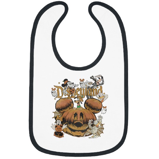 Retro Disneyland Halloween 2 Side Bibs, Disneyworld Halloween Bibs