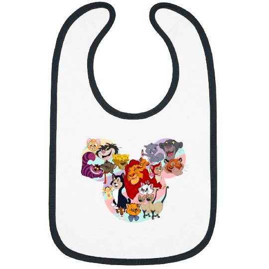 Disney Cats Bibs, Animal Kingdom Bibs, Mickey Mouse and Friends Bibs, Simba Bibs