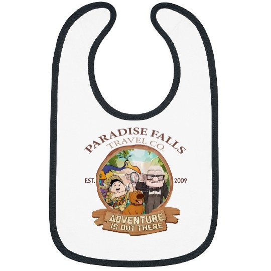 Disney Up Paradise Falls Est 2009 Travel Co. Bibs, Adventure is out there Disney Up Bibs