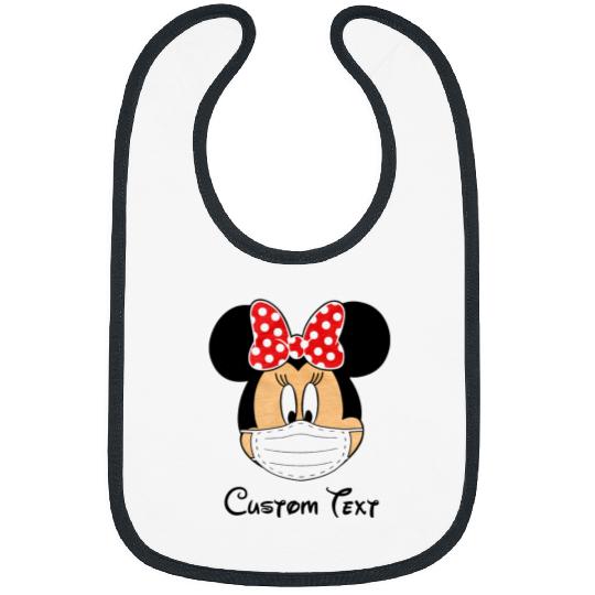 CUSTOM Disney T-Shirt - Mickey Mouse and Minnie Mouse with a Mask - Quarantine - Social Distancing - Wear a mask - 6 feet apart 2020 - 2021 Bibs