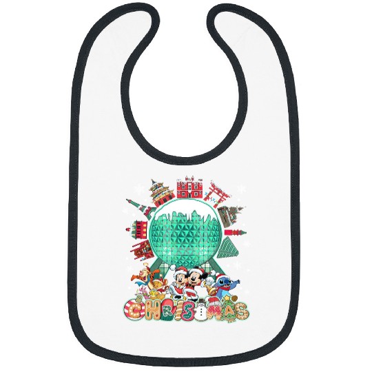Disney Christmas Bibs, Disney Epcot Christmas Shir