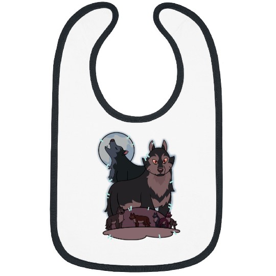 The Owl House Wolf Moonlight  Bibs, Hunter's Mystical Wolf Owl House Bibs, Hexside School Of Magic And Demonics, Disney Owl