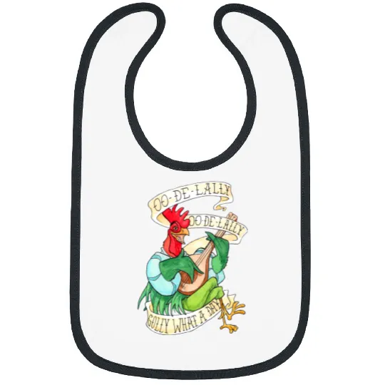 Disney Robin Hood Funny Alan A Dale Rooster OO De Lally Bibs, Magic Kingdom WDW Bibs
