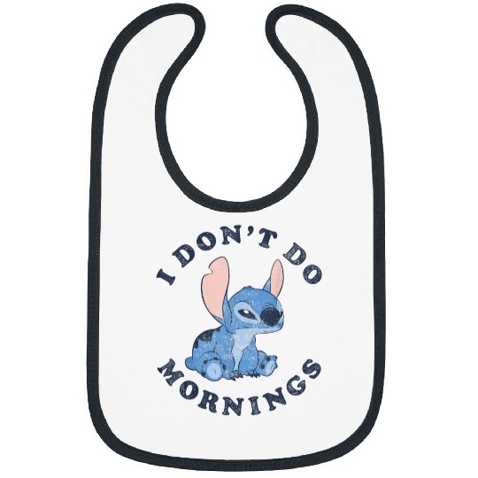 Discover Disney Lilo Stitch I Dont Do Mornings Distressed Bibs
