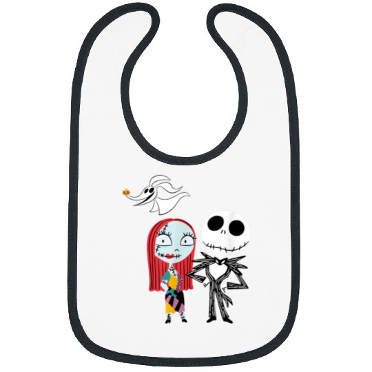 Disney Nightmare Before Christmas Jack and Sally Bibs