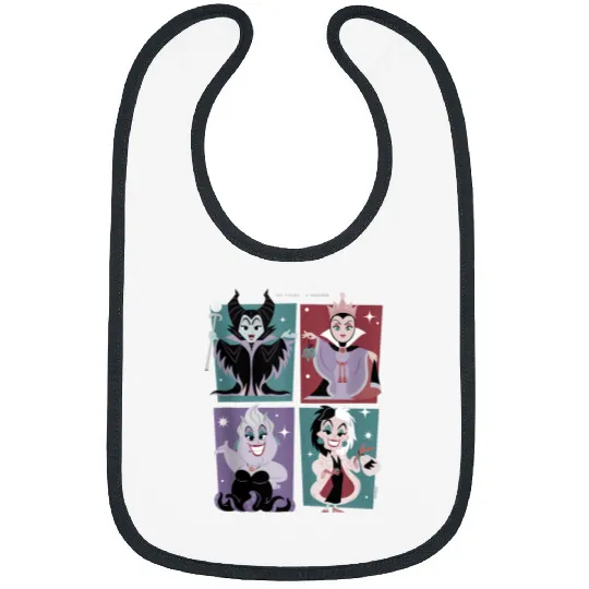 Disney 100 Celebrating 100 Years Of Villains Tan Bibs