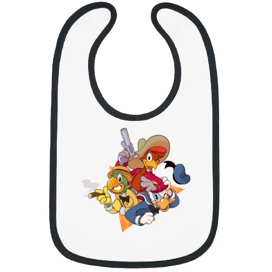 The Three Caballeros Bibs, Disney Amigo Bibs, 3 Amigos Bibs, Donald Duck Bibs