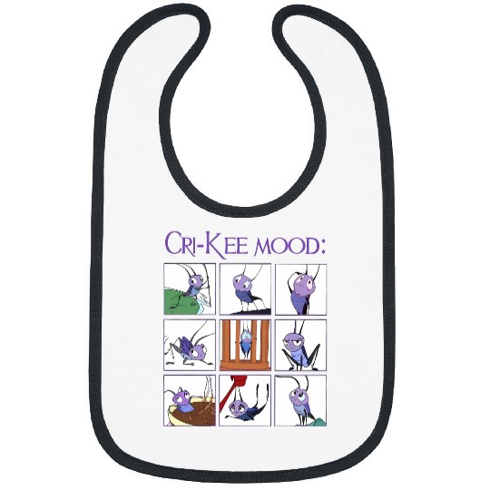 Disney Mulan Cri Kee Mood Emotion Of Cri-Kee Cute Face Bibs Birthday Bibs