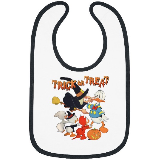 Donald Duck Trick Or Treat Bibs, Halloween Bibs, Disney Bibs, Spooky Bibs