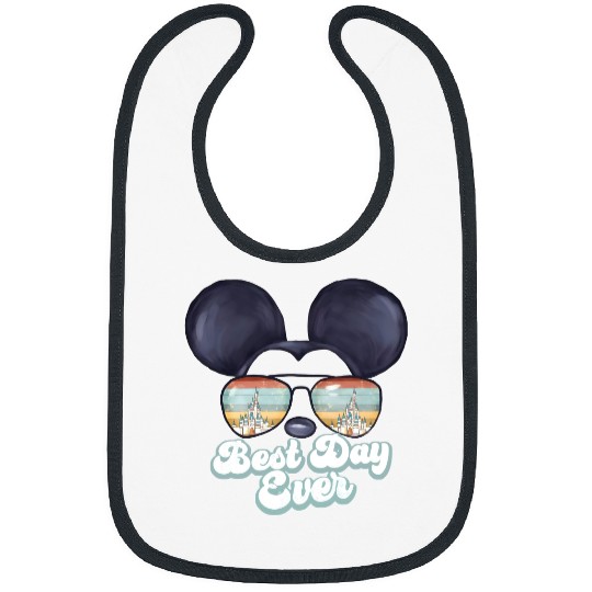 Best Day Ever Disney Vintage Bibs, Disneyworld Bibs Family Mickey Ears Bibs