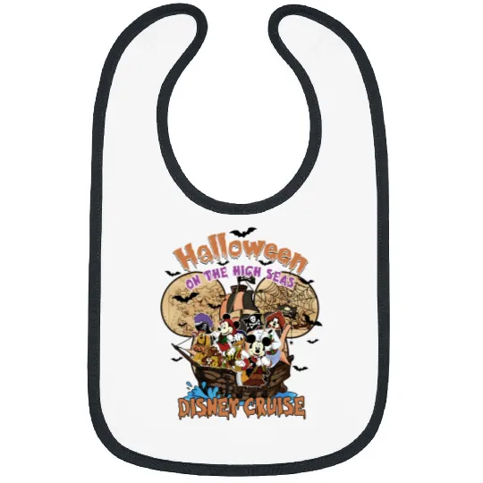 Disney Halloween Vintage Bibs, Disney Halloween On The High Seas 2023 Bibs, Disney Cruise Halloween Bibs
