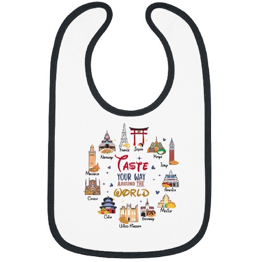 Disney Epcot World Showcase Countries Food Taste Your Way Around The World Bibs, Epcot Food and Wine Festival 2023