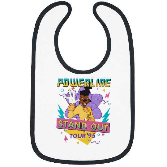 Disney Powerline Stand Out World Tour 95 Bibs, Disney Vintage A Goofy Movie Powerline Bibs,WDW Matching Family Bibs