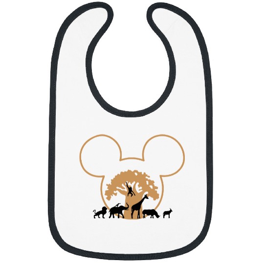 Disney Animal Kingdom Mickey Ears Bibs, Retro Mickey Safari Bibs, Mickey and Friends Bibs, Disney Family Trip 2023 Bibs