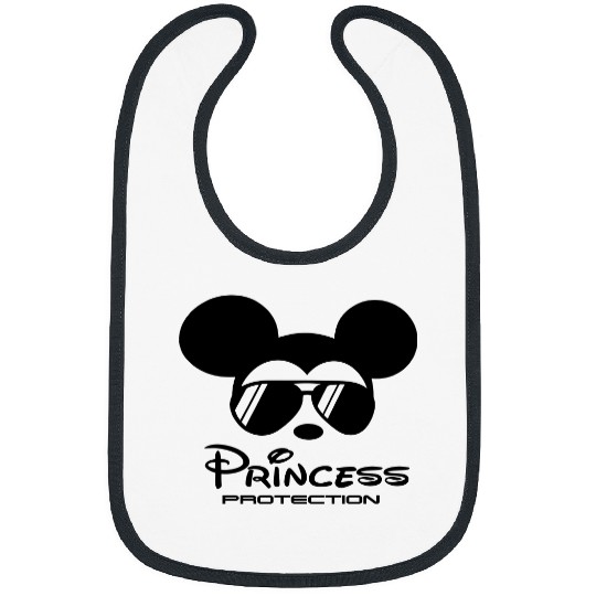 Princess Protection Bibs, Disney Princess Security Bibs, Disney Dad Bibs, Mickey Mouse Bibs