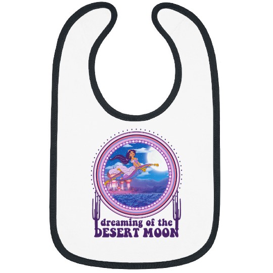 Disney Aladdin Jasmine On Magic Carpet Desert Moon Dream Bibs